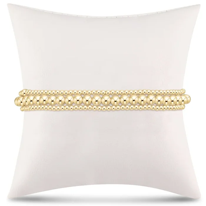 Simply Classic Gold Stack – 4mm – Stack of 3