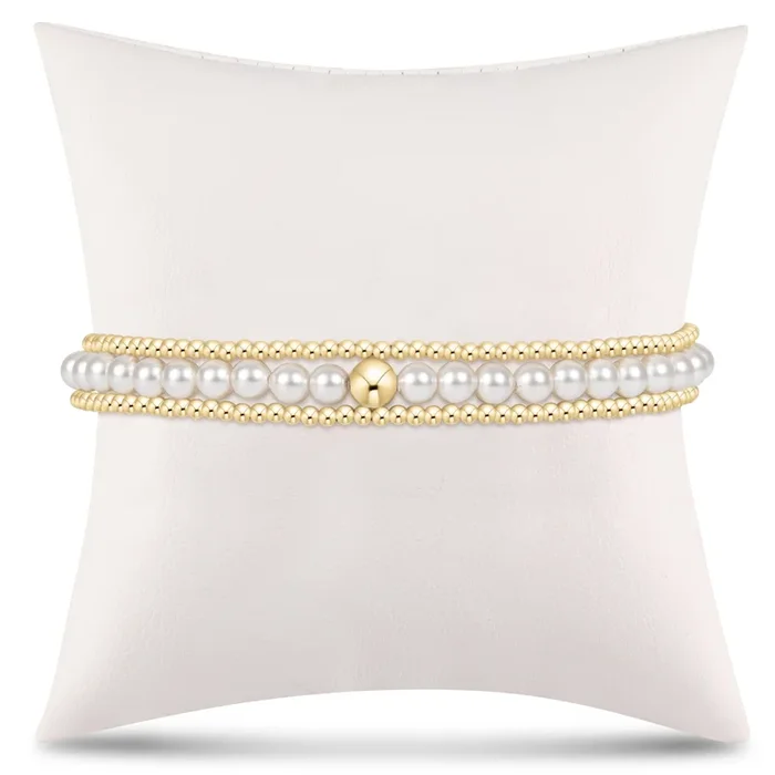 simply classic pearl stack – 4mm – stack of 3