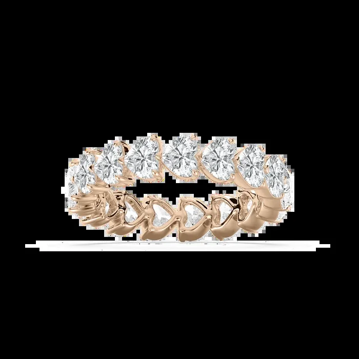 Sky 3 ¾ ctw Heart Lab Grown Diamond East West Eternity Band