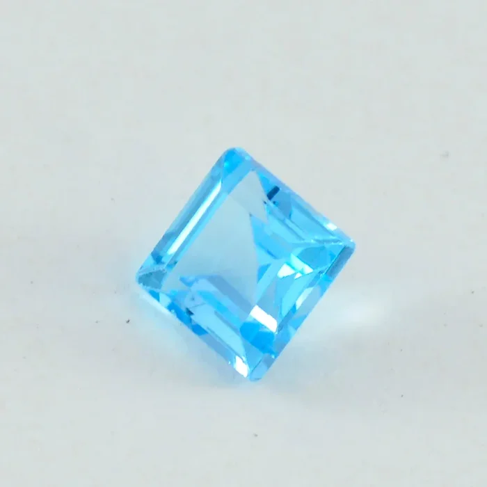 Sky Blue Topaz 1PC Chunky 13×13 MM Square Faceted Blue Natural Semi Precious Gems