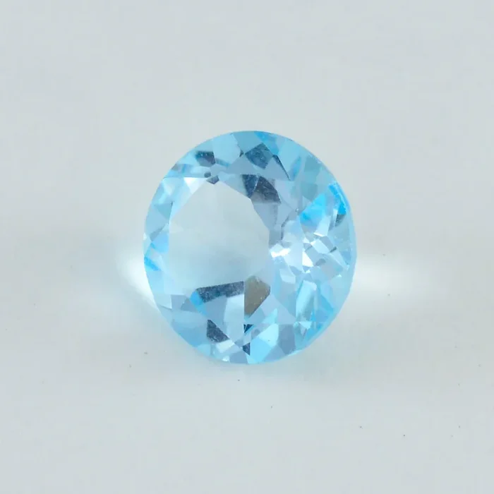 Sky Blue Topaz 1PC Chunky 16×16 MM Round Faceted Blue Pure Semi Precious Loose Gemstones