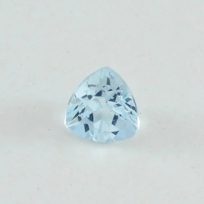 Sky Blue Topaz 1PC Large 12×12 MM Triangle Faceted Blue High-Quality Semi Precious Loose Gemstones