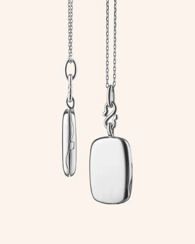 Slim “Britt” Sterling Silver Locket Necklace