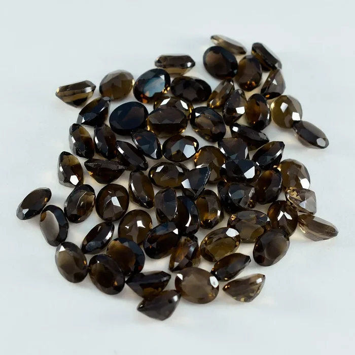 Smoky Quartz 10PC Tiny 3×5 MM Oval Faceted Brown Splendid Semi Precious Gems