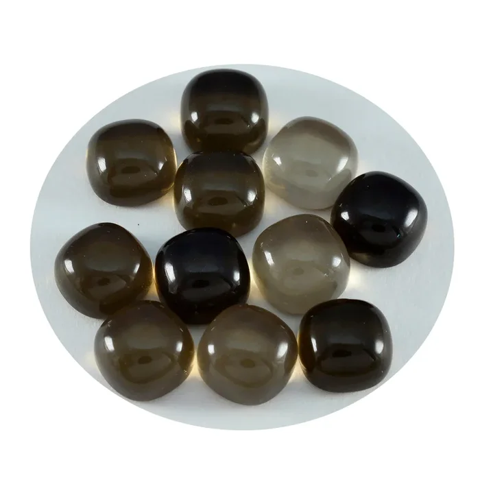 Smoky Quartz 10PC Tiny 5×5 MM Cushion Cabochon Brown Pure semi Precious Loose Gems