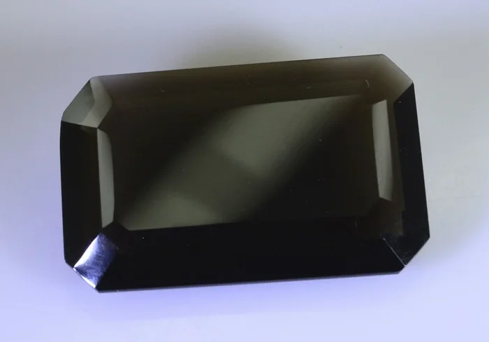 Smoky Quartz 1PC Chunky 15×20 MM Emerald Faceted Brown Sparkling Semi Precious Loose Gemstone