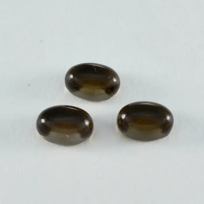 Smoky Quartz 1PC Large 9×11 MM Oval Cabochon Brown Polished semi Precious Loose Gemstones