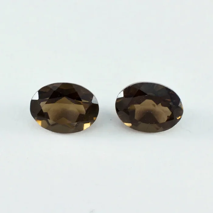 Smoky Quartz 1PC Large 9×11 MM Oval Faceted Brown Superior Semi Precious Gems