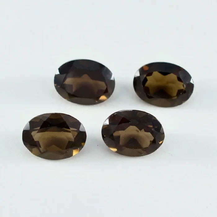 Smoky Quartz 1PC Medium 8×10 MM Oval Faceted Brown Genuine Semi Precious Loose Gemstones