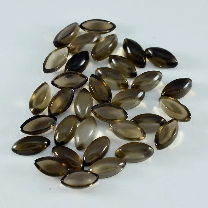 Smoky Quartz 1PC Small 6×12 MM Marquise Cabochon Brown Sparkling semi Precious Semi Precious Gemstone