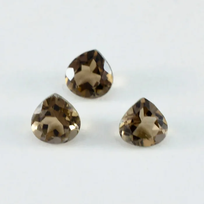 Smoky Quartz 1PC Small 7×7 MM Heart Faceted Brown Splendid Semi Precious Gems