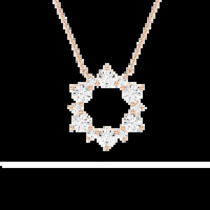 Snowflake Pendant with 0.61ctw Lab-Grown Diamonds in 14K Rose Gold