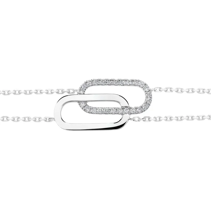 So Shocking Tandem bracelet in white gold and diamonds – Lepage