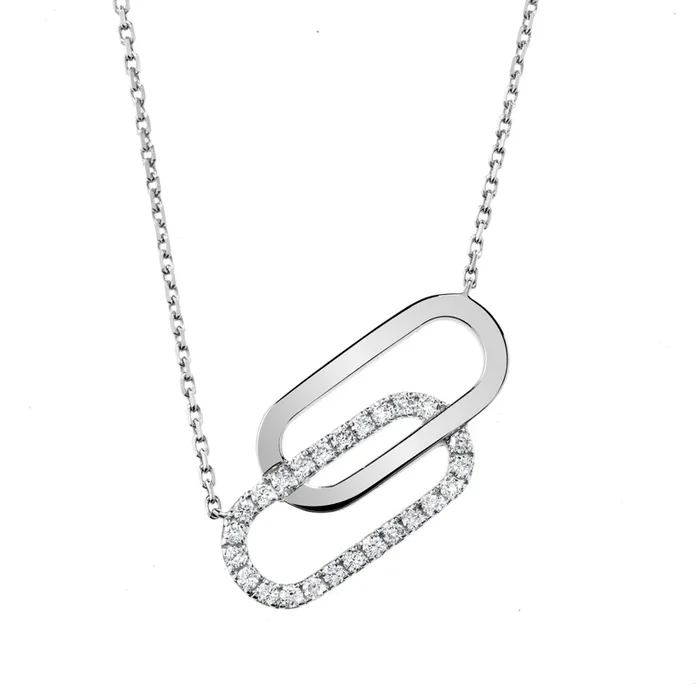 So Shocking Tandem necklace in white gold and diamonds – Lepage