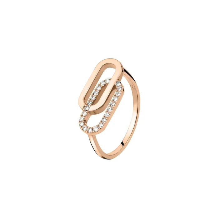 So Shocking Tandem ring in rose gold and diamonds – Lepage – Lepage
