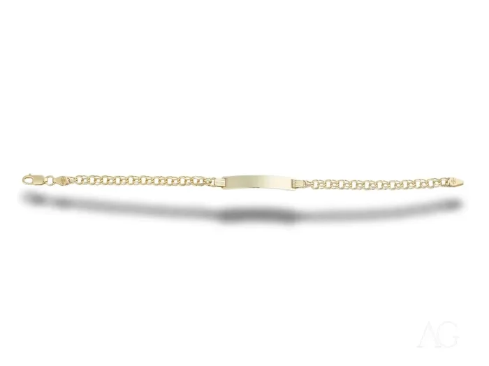 Solid 18k gold double link kid’s id bracelet – elegant and customizable