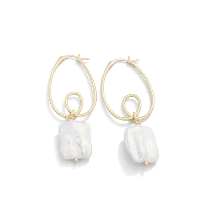 Spartina Loop Hoop Pearl Earrings
