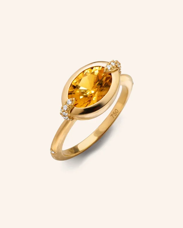 Special Edition Hessonite and Diamond Ring – Sold Out