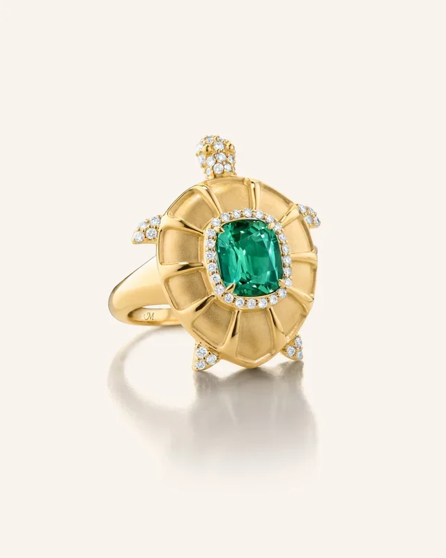 Special Edition Lagoon Tourmaline Sea Turtle Ring