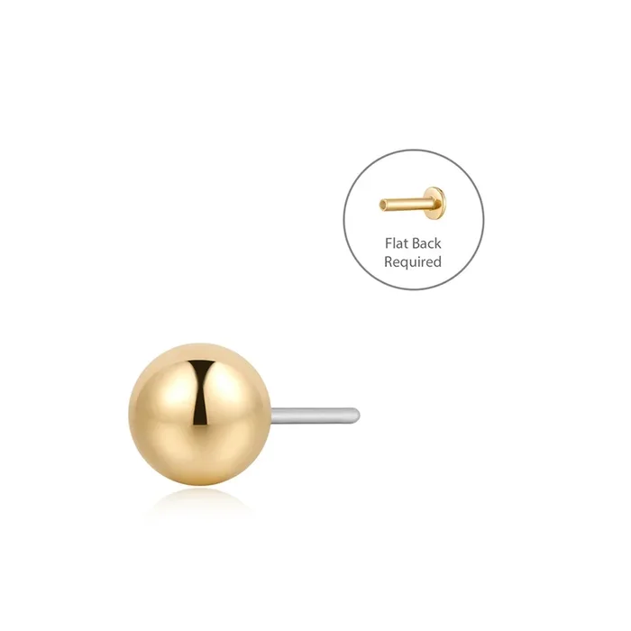 SPHERE | 4MM Round Threadless Flatback Earring