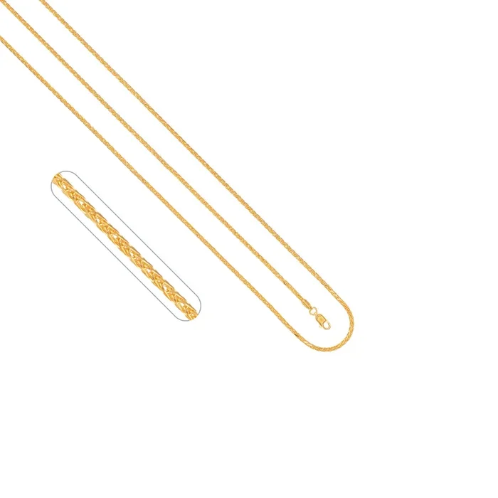Spike 22″ Chain in 22K Gold
