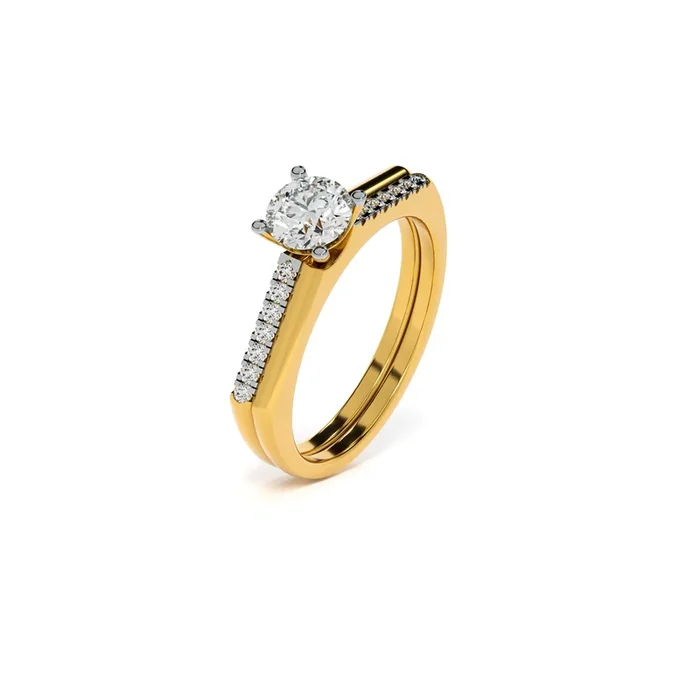 Split Shank 9KT Gold Lab Grown Diamond Ring