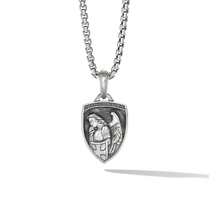 St. Michael Amulet in Sterling Silver, 26mm