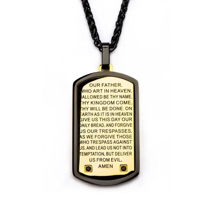Stainless Steel 24-inch Dog Tag Pendant