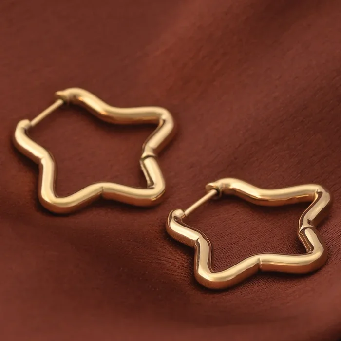 Star Hoop Earrings