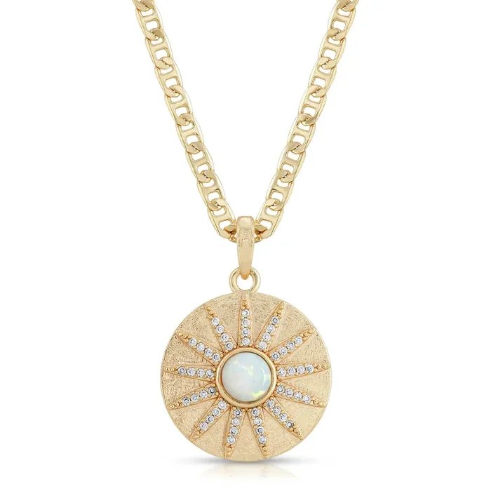 Stargazer Pendant Necklace in Simulated Opal