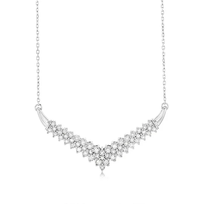 Sterling Silver 0.45 Carat Diamond Necklace
