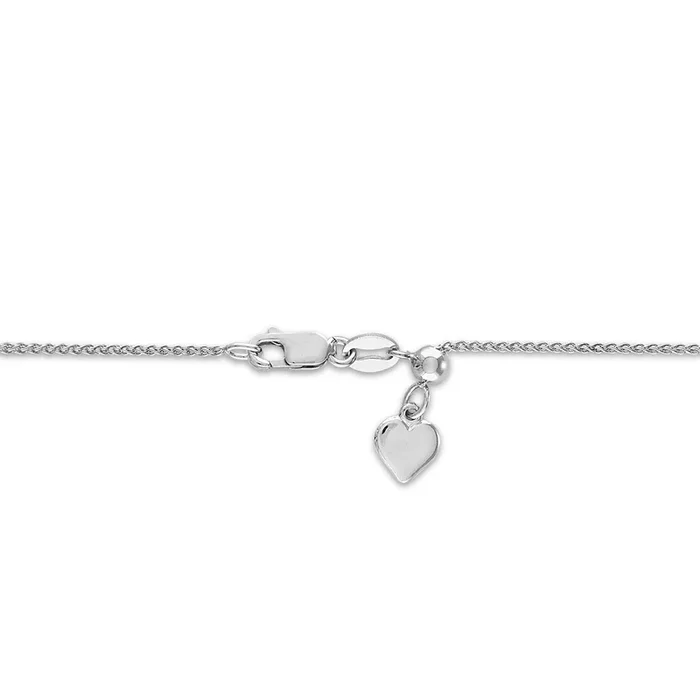Sterling Silver 22-inch 1MM Adjustable Spiga Link Chain