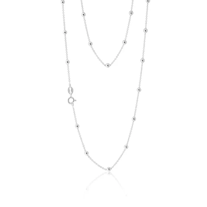 Sterling Silver 45cm Ball and Chain Necklace