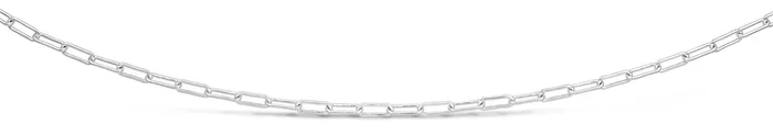Sterling Silver 45cm Elongated Fancy Link Chain