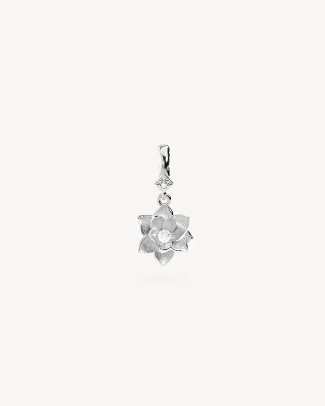 Sterling Silver Bloom Within Lotus Pendant
