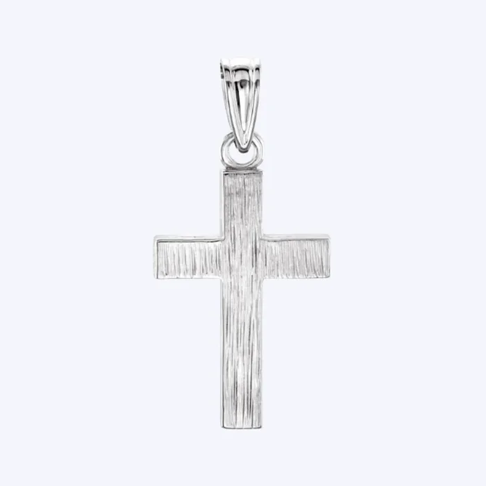 Sterling Silver Bold Texture Cross