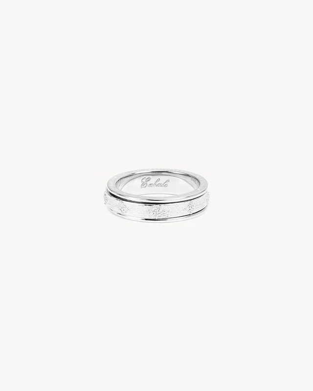 Sterling Silver Breathe Spinning Meditation Ring