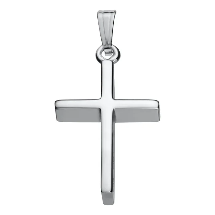 Sterling Silver Cross Pendant Necklace, 18″