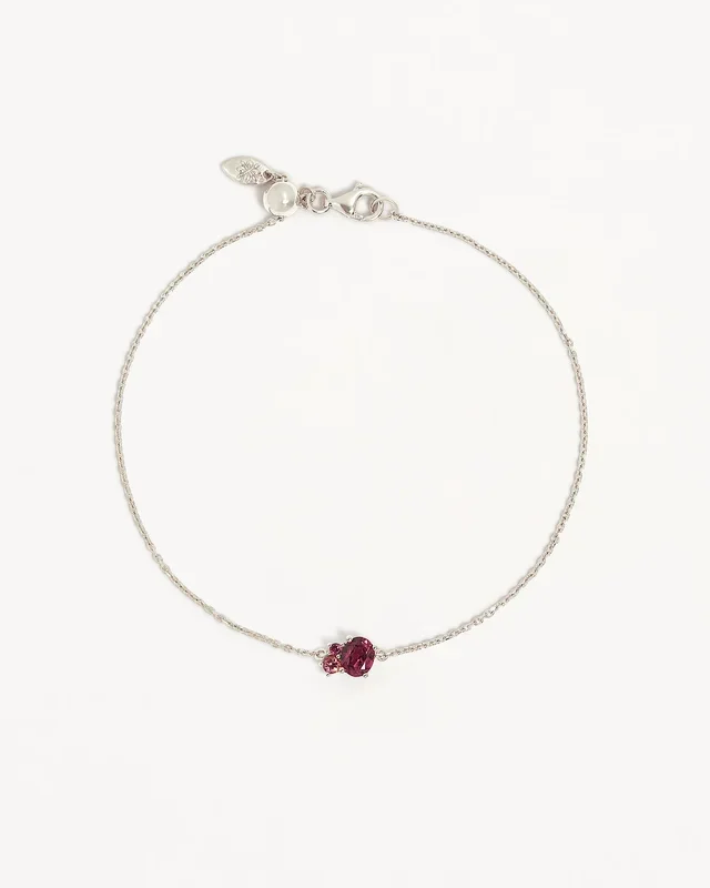 Sterling Silver Kindred Birthstone Bracelet – July