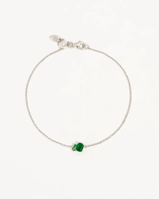 Sterling Silver Kindred Birthstone Bracelet – May