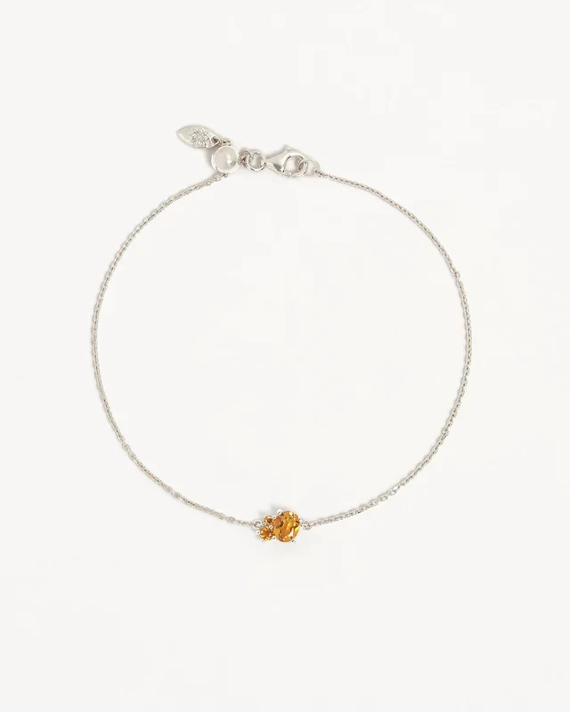 Sterling Silver Kindred Birthstone Bracelet – November