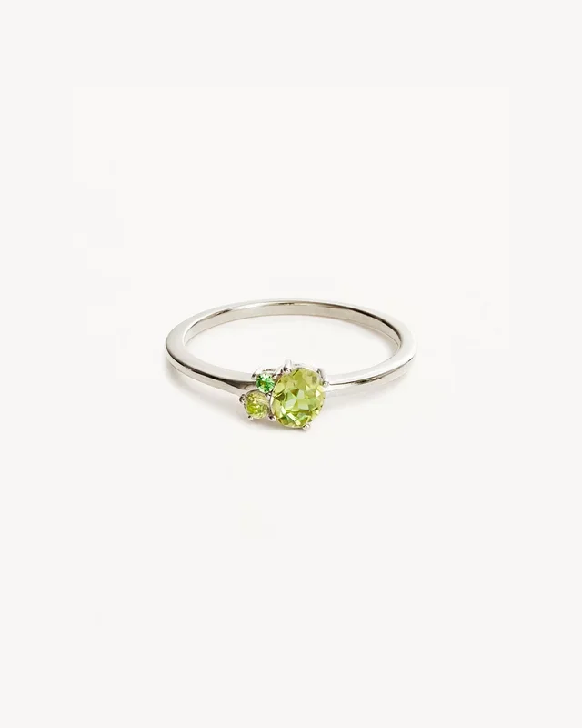 Sterling Silver Kindred Birthstone Ring – August