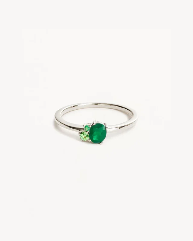 Sterling Silver Kindred Birthstone Ring – May