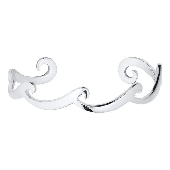 Sterling Silver Multi Wave Cuff Bracelet