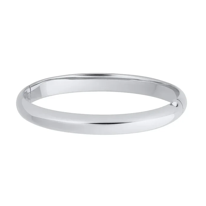 Sterling Silver Plain 8mm Bangle