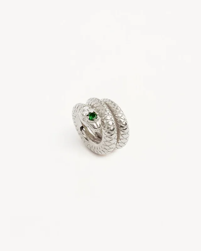Sterling Silver Snake Petal Charm
