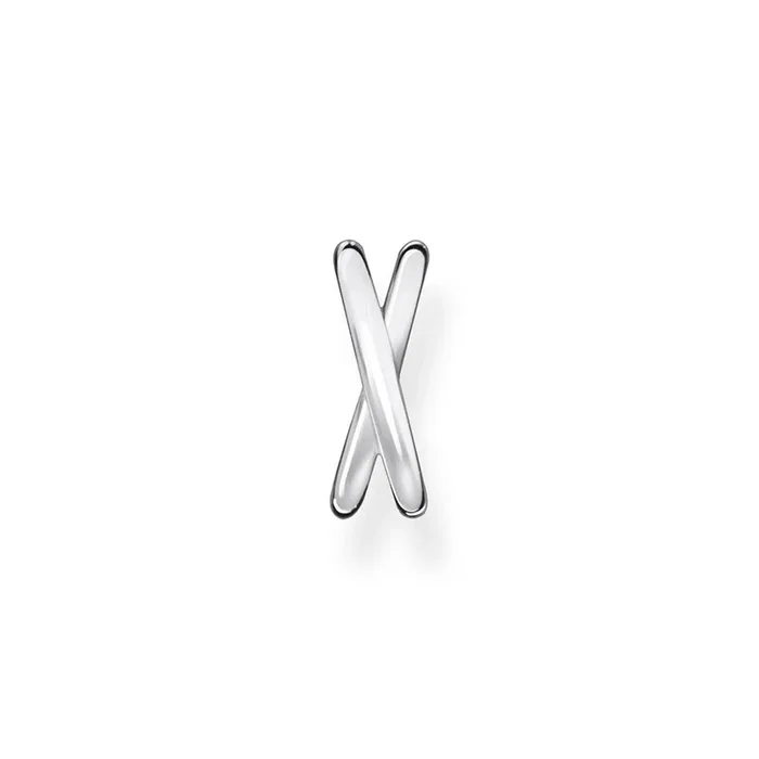 Sterling Silver Thomas Sabo Charm Club Single Cross Ear Cuff * 1 Earring Only*