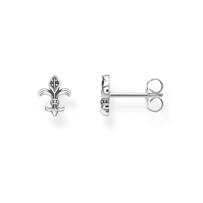 Sterling Silver Thomas Sabo Fleur De Lys Stud Earrings