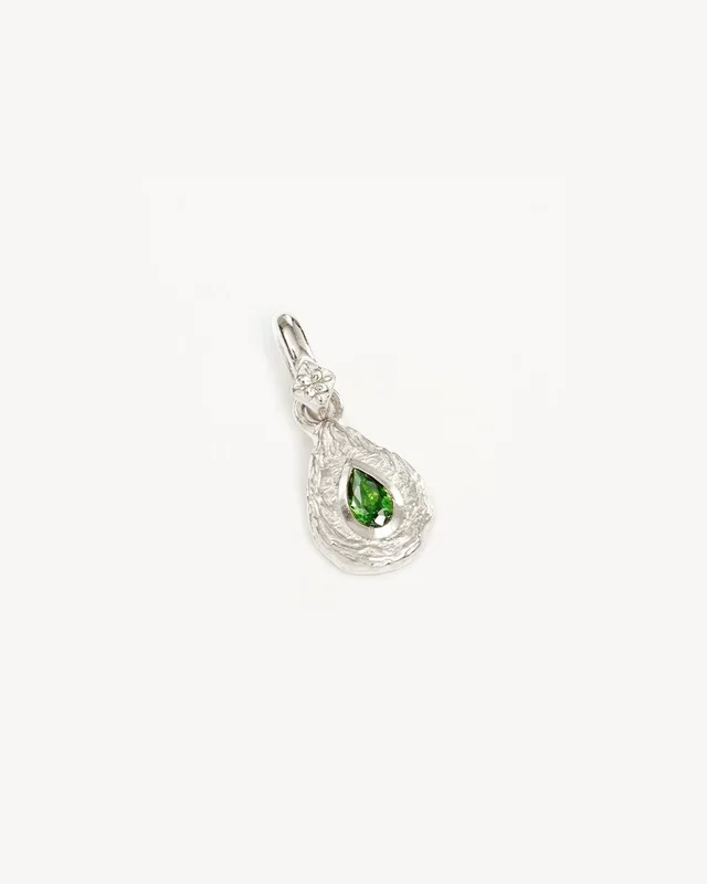 Sterling Silver With Love Birthstone Annex Link Pendant – May