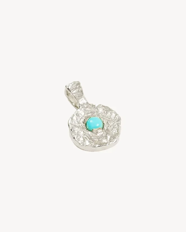 Sterling Silver Written In The Stars Birthstone Necklace Pendant – December – Turquoise